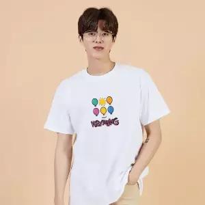 고품질 키밍 풍선 오버핏 그래픽 포인트반팔티 여름반팔코디 그래픽반팔티 (W704B7D)