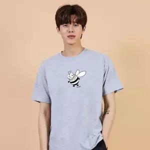 키밍 꿀벌 휴가룩 편한코디 반팔티 그래픽반팔티 단체반팔티 재밌는그래픽 (W718E0D)