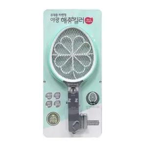 야광 해충킬러 휴대용 타원형 전격 LED 전자모기잡이 전자벌레채 (W71C965)