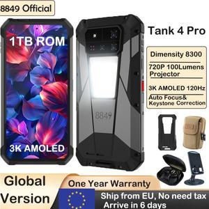 8849 탱크 4 프로 유니허츠 5G 러기드 프로젝터 스마트폰 1TB 36G 안드로이드 14 스포츠 폰 11600mAh 디멘