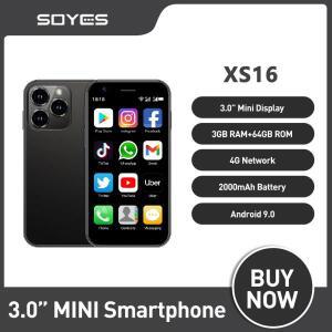 SOYES XS16 미니 스마트 폰 전화 4G LTE 3GB + 64GB 3 인치 핸드폰 Android10 2000mAh 5MP 듀얼 SIM 미니