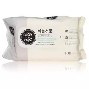 하늘 선물 물티슈 100매 리필형 10개형 리필용 다용도 휴대용 고급 가정용 부드러운 간편 아기