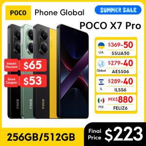 POCO X7 Pro 글로벌 버전 스마트폰 디멘시티 8400-울트라 90W 하이퍼차지 6000mAh 배터리 120Hz 1.5K 디스