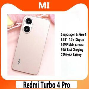 샤오미 레드미 터보 4 프로 스냅드래곤 8s 4세대 6.83인치 2772x1280 화면 50MP+20MP 카메라 90W 7550mAh