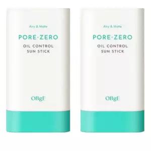 오브제 포어 제로 오일 컨트롤 선스틱 SPF50+ 18g 2개