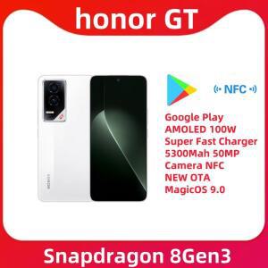 Honor GT 5G 스냅드래곤 8 Gen3 구글 플레이 AMOLED 100W 초고속 충전기, 5300Mah 50MP 카메라, NFC, 신제