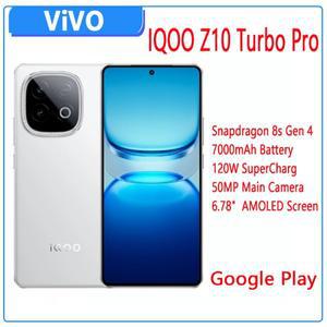 IQOO Z10 터보 프로 5G 휴대폰 6.78인치 144Hz AMOLED 스크린 스냅드래곤 8s 4세대 7000mAh 배터리 120W 슈