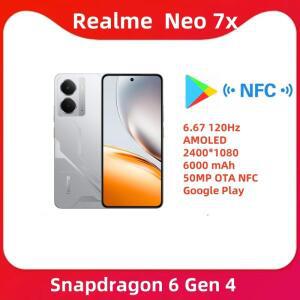 기존 Realme Neo 7x 잠금 해제 Sim 네트워크 Snapdragon 6 Gen 4 6.67 120Hz AMOLED 2400*1080 6000mAh 50M