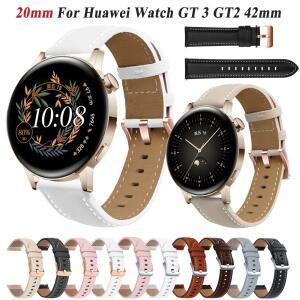 호환용 화웨이 시계 GT 3 2 GT2 42mm GT3 Pro 43mm 손목 밴드 팔찌 교체 용 20mm 가죽 시계 밴드 매직 시계