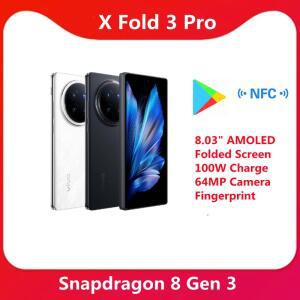 오리지널 Vivo X Fold 3 Pro 휴대폰, 스냅드래곤 8 Gen 3 페이스 ID, 8.03 인치 AMOLED 접이식 화면, 100W