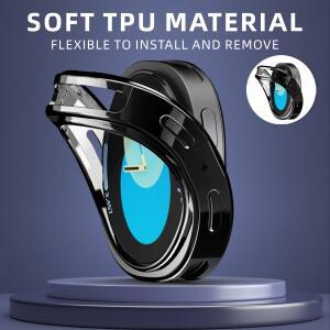 호환용 삼성 갤럭시 워치 8용 TPU 케이스 40mm 44mm 하드 보호 케이스 커버 남성 여성을 위한 긁힘 방지 전