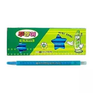 [셀러에이드]낱색 채점펜 12자루 하늘색 색연필 세트 초등학생 문구용품