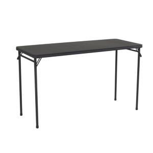 COSCO 20인치 x 48인치 비닐 상판 접이식 테이블, 검은색