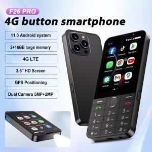 SERVO F26 PRO 안드로이드 버튼 스마트폰 4G LTE 듀얼 SIM 카드 2GB+16GB 왓츠앱 스피드 다이얼 와이파이 3