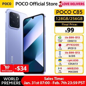 POCO C85 글로벌 버전 스마트폰 128GB 256GB MTK Helio G81-Ultra 6.9인치 도트 드롭 디스플레이 50MP 메인