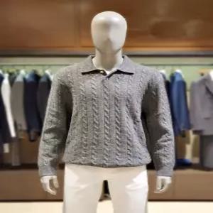 킨록by킨록앤더슨 킨록 F/W 오버핏 케이블 카라니트 그레이 (TIY32)