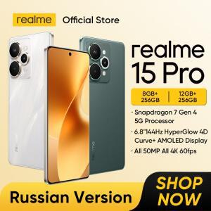 [월드 프리미어] realme 15 Pro 5G 스마트폰 스냅드래곤 7 Gen 4 칩셋 7000mAh 배터리 80W 충전 트리플 50M