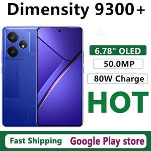 기존 Realme GT NEO 7 휴대 전화 7000mAh 배터리 크기 9300+ 50.0MP 카메라 6.78 