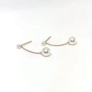 Silver_스왈진주 투 드롭 귀걸이 925 펄
