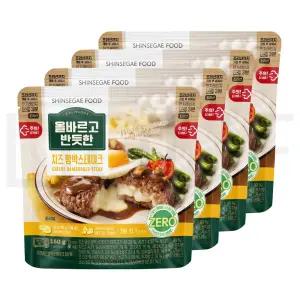 올바르고 기타냉동/간편조리식품 반듯한 치즈 함박스테이크 160g 4개