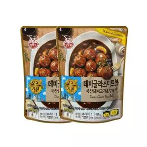 오뚜기 간편식 팬트리 오즈키친 데미글라스미트볼 즉석밥 자취 180g 2개 1세트