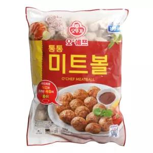 오쉐프통통미트볼 1kg/오뚜기 미트볼고기 간식 간편식 반찬 샌드위치