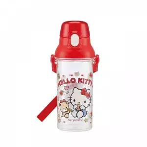 [에이치플러스몰]TBZ 일본 hellokitty 쿠키클리어 어깨끈 물통 480ml