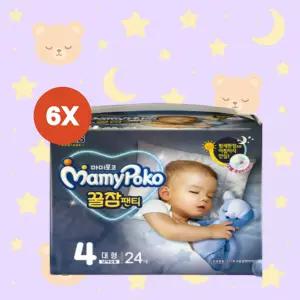 마미포코 꿀잠팬티 밤 기저귀 대형 24P(공용) X 6개