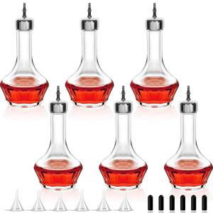 리날 비터스 병 세트 6-50ml / 1.6온스 유리 대시 병, 대셔 탑, 칵테일 제조를 위한 전문 바 도구