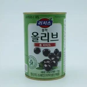 고품질 동서 리치스 블랙올리브 홀 405g 염장절임올리브 식염절임올리브 (W94E5AD)