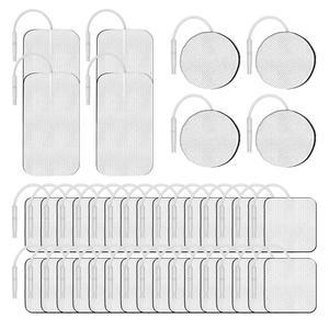 40PCS TENS 유닛 교체 패드, 셀프 스틱 성능과 자극 없는 전극 AUVON TENS, 7000, Etekcity, Nicwell Care TENS와 같은 사용 2mm 핀 커넥터와 호환 가능