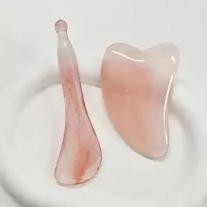 WL 리프팅 하트 괄사 지압봉 얼굴 지압 마사지기 세트