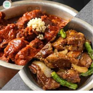 대구 동인동 돼지갈비찜 1kg+1kg (총2kg) /매콤 간장 선택