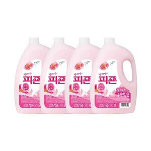 피죤 섬유유연제 용기 핑크로즈 3.1L, 4개