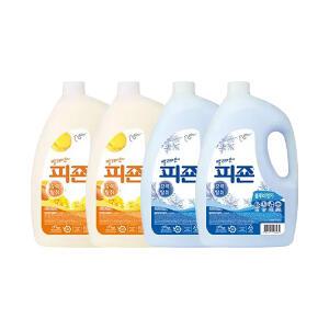 피죤 섬유유연제 용기 옐로우미모사 3.1L, 2개 + 블루비앙카 3.1L, 2개