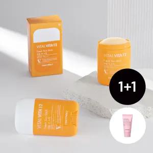 [2개] 바이탈 비타 12 보송 선스틱 22g(+모찌 팩투폼 30ml)