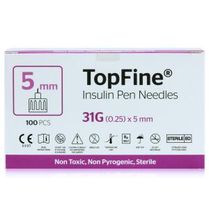 탑파인 인슐린 주사침 일회용 주사바늘 펜니들 주사기 31G 5mm 1박스[100개입]