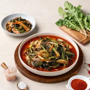 [보성녹차김치] 얼갈이+열무김치 2kg 국내산100% 당일제조 정온가푸드 HACCP