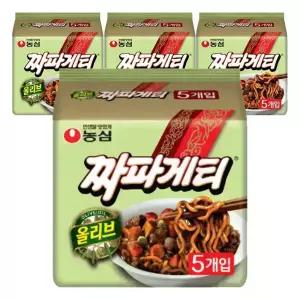 농심 올리브 짜파게티 140g, 5입(멀티), 4개