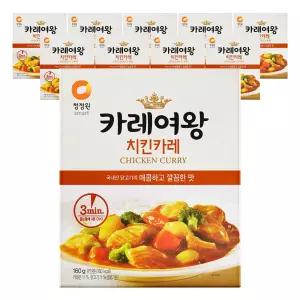 청정원 카레여왕 치킨, 160g, 10개