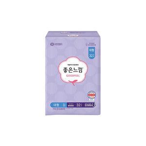 좋은느낌 맥시슬림 날개 대형 32개입 1팩 생리대