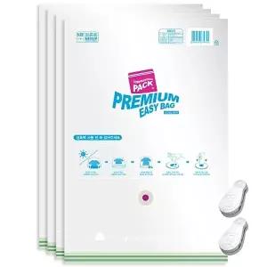 [이지백]프리미엄 자동요술 압축팩 의류용 4개+이지클립 2개
