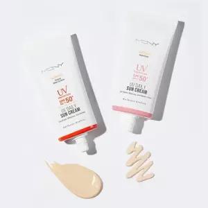 맥퀸뉴욕 [4개SET] MQNY UV 데일리 선크림 50ml 2종 옵션 택1) SPF50+PA+++ 파데프리 톤업선크림