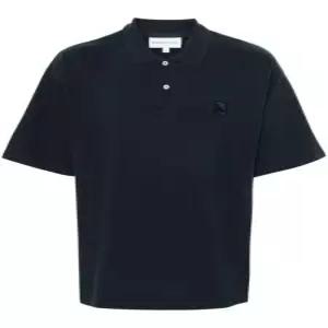 25SS 메종키츠네 볼드 폭스 헤드 패치 오버사이즈 폴로 티셔츠 MM00202KJ7010P492 DEEP NAVY DOM