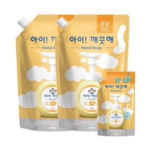 [기타] 아이깨끗해 핸드워시 손세정제 리필용 순 1.8L 2개입+순 222ml 대용량 업소용