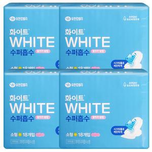 화이트 수퍼흡수 울트라 소형 18P X 4팩