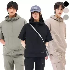 [체이스컬트] (UNISEX) COOL 스트레치 HOOD 반팔 아노락 T-SHIRT/3Color