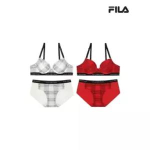 [ 언더웨어] 아웃핏 홀리데이 체크나염 속옷세트 2종 택 (FI4BAG1443FOTL_2SKU)