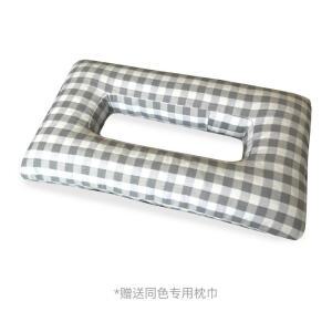 귀쿠션 머리맡 피어싱 격자 옆으로 A 그레이 베개 체크 구멍 7 7cm 자는 귀베개