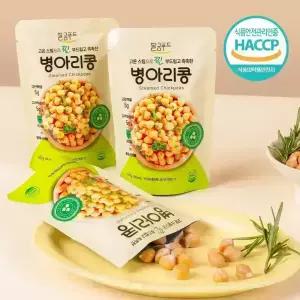 [달큼푸드] 국내 제조 고온 스팀으로 찐 고소한 병아리콩 45g 12봉
